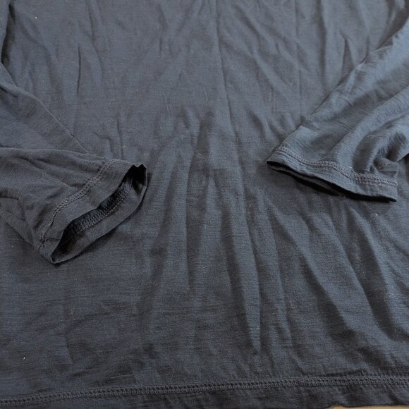 True North Wool Rich Blend 87% Merino Long Sleeve Shirt Navy Blue Men S Small - Picture 4 of 11
